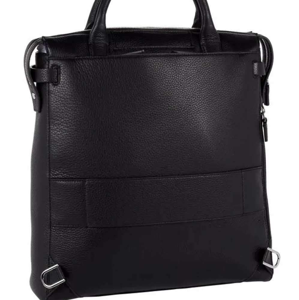 Tumi Stanton Safra Black Leather Convertible Backpack - Picture 4 of 16
